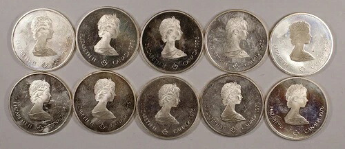 1976年カナダ プルーフ銀貨 10ドル モントリオールオリンピック 14.5オンス