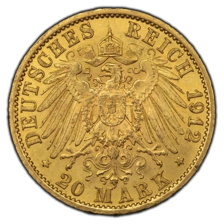 楽天市場】1913A ドイツ 20 マルク プロイセン NGC MS63 定規