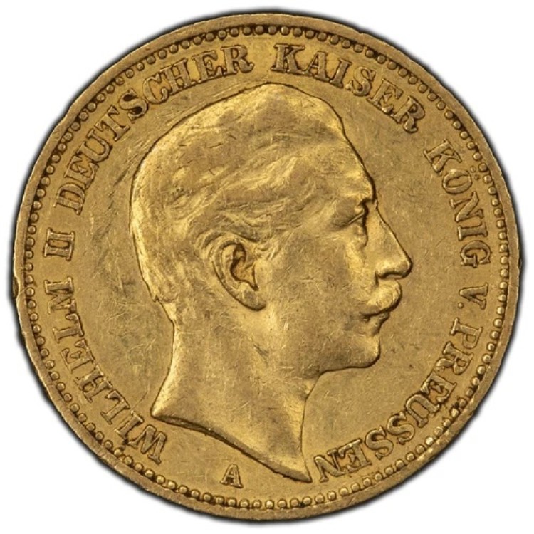 1912年ドイツ プロイセン ヴィルヘルム2世 20マルク金貨 NGC MS63 1912年ドイツ プロイセン ヴィルヘルム2世 20マルク金貨 NGC MS63