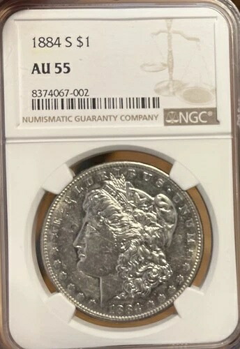 1884-S NGC AU55 モルガン銀貨