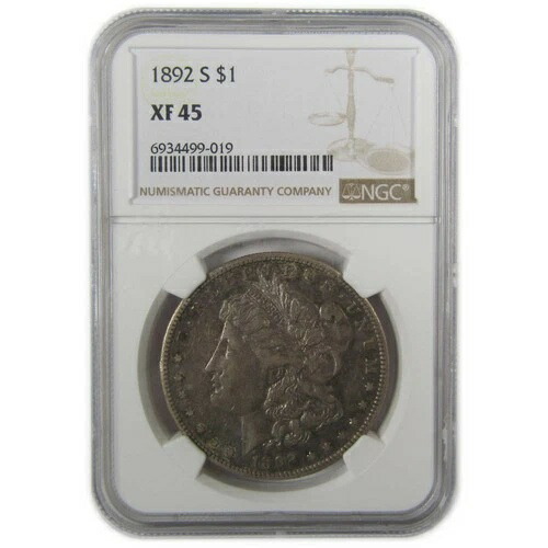 1892年 S モーガン・ダラー XF 45 NGC シルバー 1ドルコイン SKU:I19677 318,285円