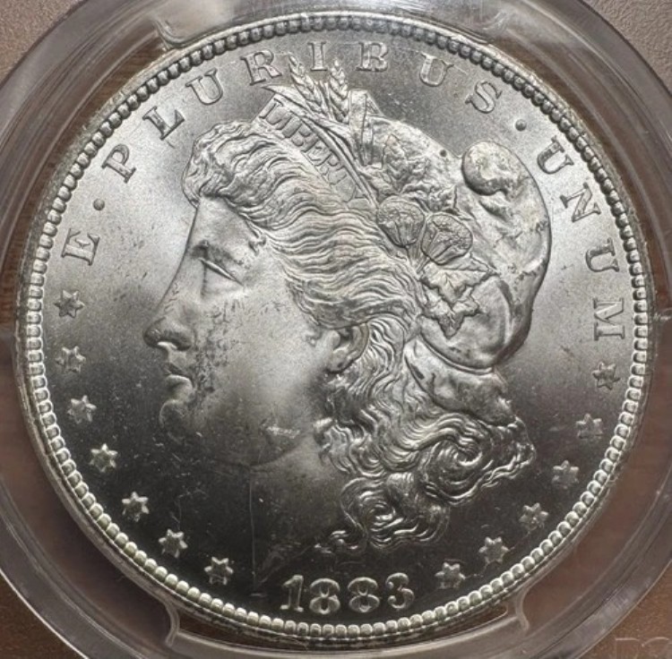 1883年CCモルガン銀貨 PCGS MS65+ CAC