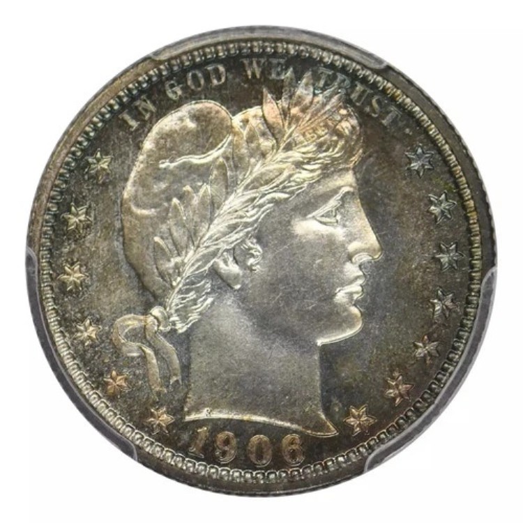 1906年バーバークォーター PCGS PR-66+ CAC