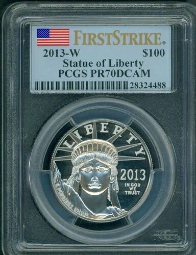 2013-W 100ドル プラチナイーグル 1オンス PCGS PF70 プルーフ PR70 ファーストストライク FS ボックス＆COA