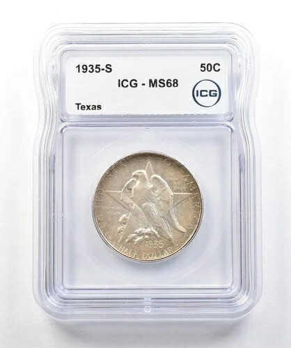 1935-S テキサス記念ハーフドル MS68 ICG *3247