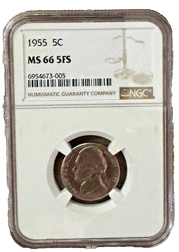 1955 5c NGC MS 66 5FS 896,665円