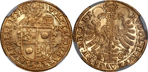 オーストリア ザルツブルク 1593 ゴールド ダブル ドゥカット NGC 未流通 - 完全な輝き!!!｜WORLD RESOURCE【KING店】