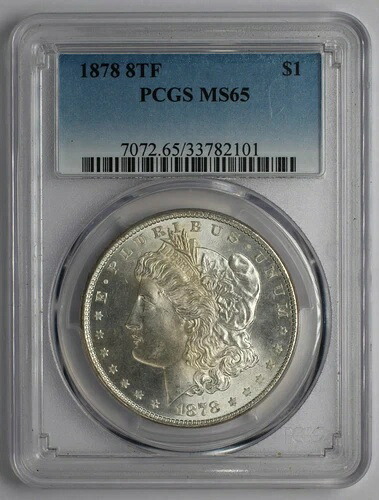 1878年 8TF モルガン銀貨 PCGS MS65｜WORLD RESOURCE【KING店】