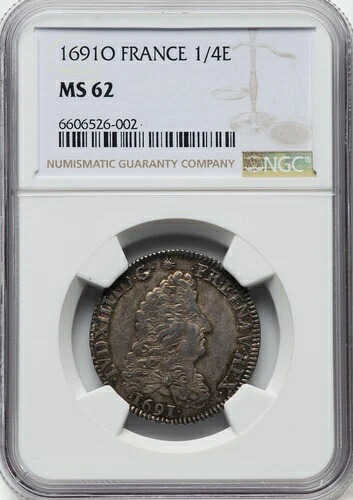1691-O フランス 1/4 Ecu NGC MS62