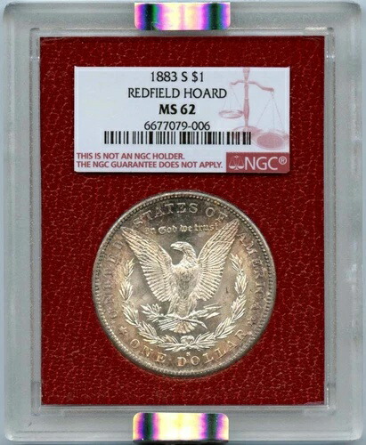 1883年 S $1 モルガン・ダラー レッドフィールド・ホード NGC MS62