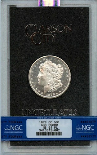 1878-CC モルガン・ダラー GSA ホード S$1 NGC MS64PL