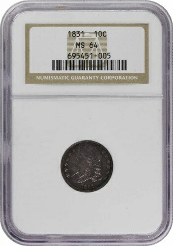 1831年 胸像 銀貨 MS64 NGC