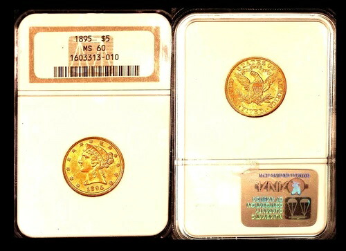 1895年 $5 NGC MS60 - ハーフイーグル｜WORLD RESOURCE【KING店】