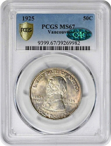 バンクーバー記念銀貨 1925年 MS67 PCGS (CAC)｜WORLD RESOURCE【KING店】