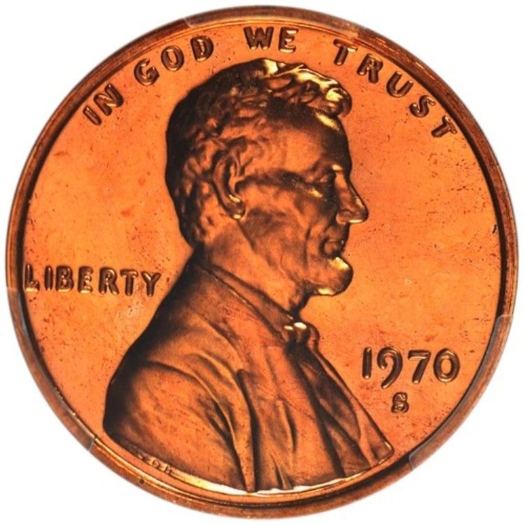 1970年 S 1C リンカーン記念セント PCGS PR 69 RD ラージデイト TDO FS-107 トップポップ 2/0