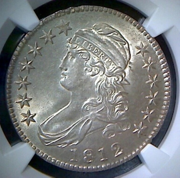 1812 年 バスト ハーフ ドル - NGC MS62 美しいタイプのコイン!