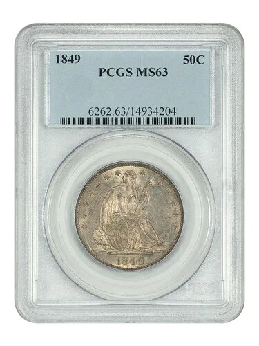 1849年 50セント PCGS MS63 - 自由の女神像半ドル