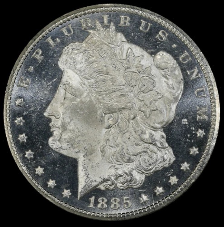 1885-CC $1 PCGS MS 64 DMPL CAC