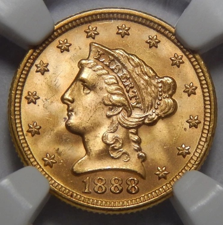 1888 NGC MS65 $2.50 リバティヘッドゴールド
