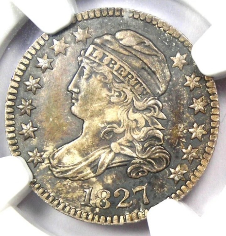 1827 年製キャップド バスト ダイム 10 セント コイン - NGC MS64 (BU UNC) 認定 - 5,500 ドル相当!｜WORLD RESOURCE【KING店】