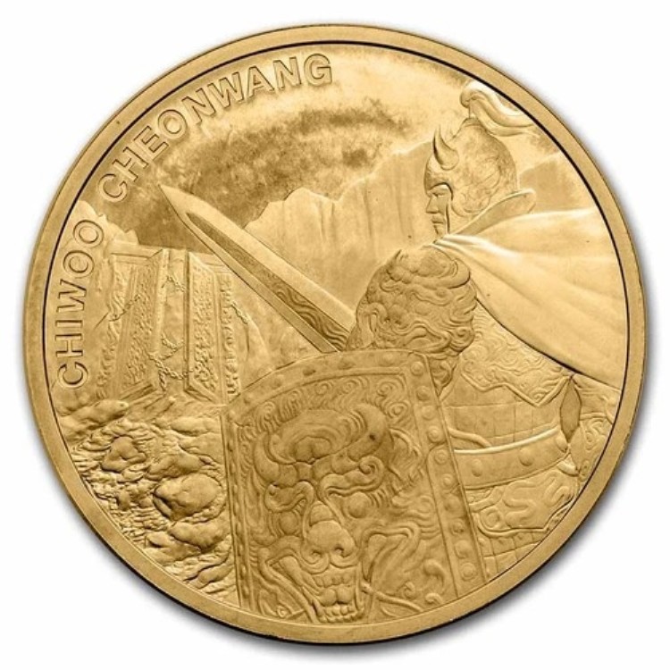 1オンス 韓国産ゴールド Chiwoo Cheonwang BU (ランダム、擦り傷あり)