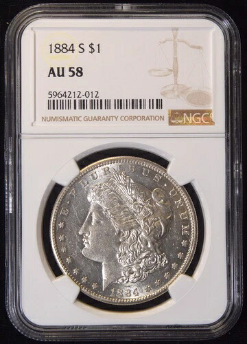 1884-S モーガン ダラー NGC AU-58 #12-012｜WORLD RESOURCE【KING店】
