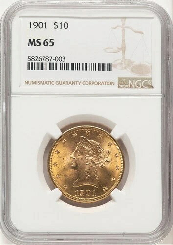 1901年 10ドル リバティ イーグル NGC MS65 (777999044)｜WORLD RESOURCE【KING店】