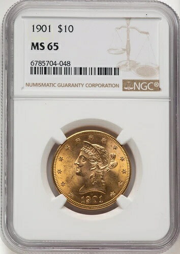 1901年 10ドル リバティ イーグル NGC MS65 (776139024)｜WORLD RESOURCE【KING店】