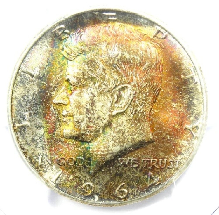 1964年ケネディ・ハーフダラー50セント硬貨 - PCGS MS67+、レアプラスグレード。価値4,650ドル｜WORLD RESOURCE【KING店】