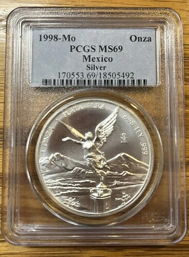 1998年 シルバー リベルタッド PCGS MS69 G62|WORLD RESOURCE【KING店】