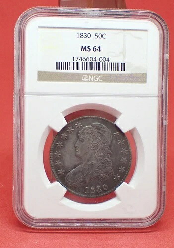 1830 年製 キャップド バスト ハーフ NGC 認定 MS64 - 宝石!|WORLD RESOURCE【KING店】