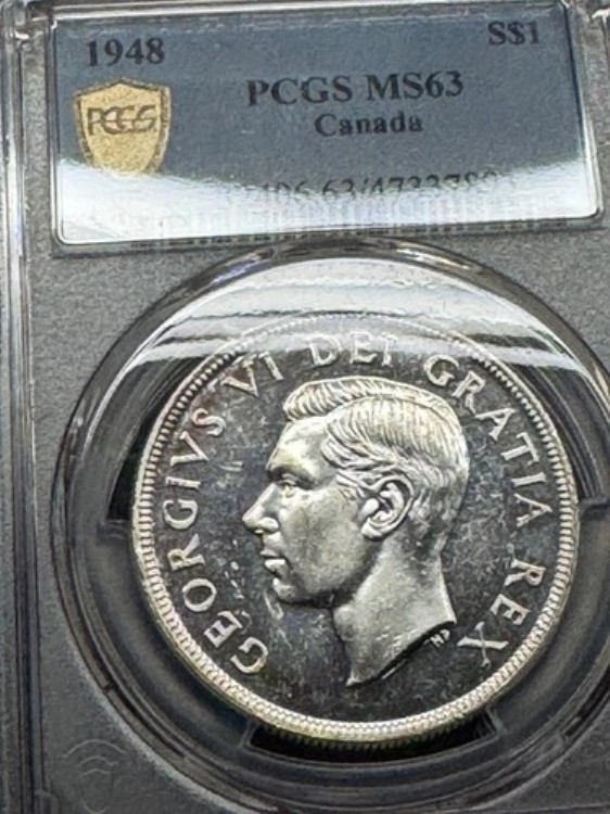 1948 カナダドル PCGS MS63 ブライトホワイト シルバー コイン 希少!｜WORLD RESOURCE【KING店】