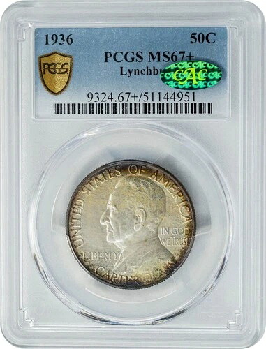 1936年 リンチバーグ ハーフ 50セント MS67+ セキュア PCGS ~ CAC 949957-60｜WORLD RESOURCE【KING店】