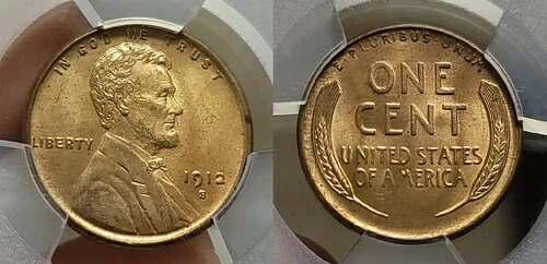1912年 S リンカーン ウィート セント 1セント PCGS MS 65 レッド｜WORLD RESOURCE【KING店】