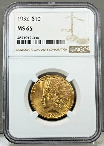 1932年 アメリカ 10ドル インディアン ゴールド イーグル コイン NGC MS65｜WORLD RESOURCE【KING店】