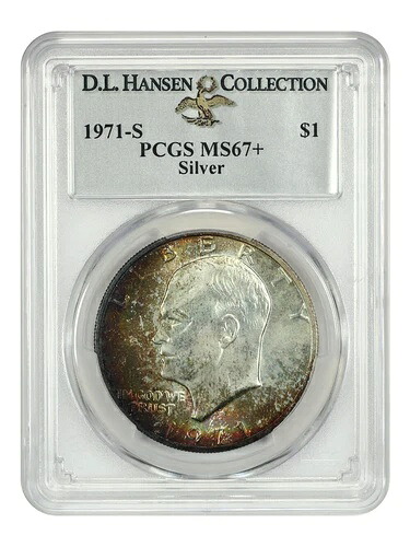 1971-S $1 PCGS MS67+ (シルバー) ex: D.L. ハンセン｜WORLD RESOURCE【KING店】