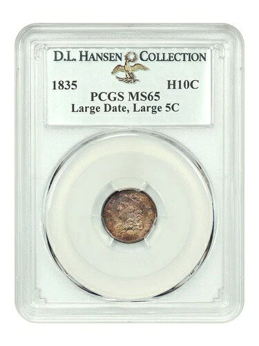 1835 H10C PCGS MS65 (ラージデイト、ラージ5セント) ex: D.L. ハンセン｜WORLD RESOURCE【KING店】 940,940円