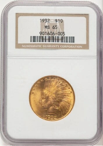 1932年 10ドル インディアンイーグル NGC MS65 (779511002)