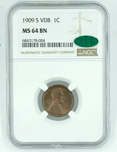 1909-S VDB NGC & CAC MS64BN リンカーン ウィート セント ペニー グレート アイ アピール｜WORLD RESOURCE【KING店】