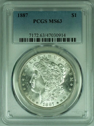 1887年 モルガン銀貨 PCGS MS-63 (39B)|WORLD RESOURCE【KING店】