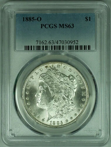 1885-O モルガン銀貨 PCGS MS-63 (39B)｜WORLD RESOURCE【KING店】
