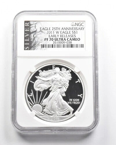 PF70 UCAM 2011-W アメリカンシルバーイーグル ER 25周年記念 NGC *2631|WORLD RESOURCE【KING店】