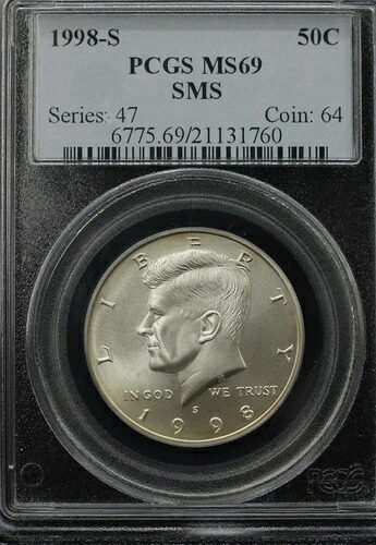 1998-S ケネディ ハーフダラー 50セント PCGS MS69 SMS スペシャル ミントセット マット (P0514FC) 84,700円