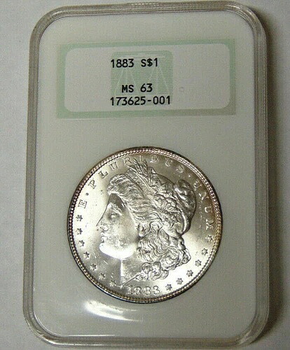 NGC MS63 1883年 モルガン銀貨 フィラデルフィア造幣局 ファッティホルダー #173625-001