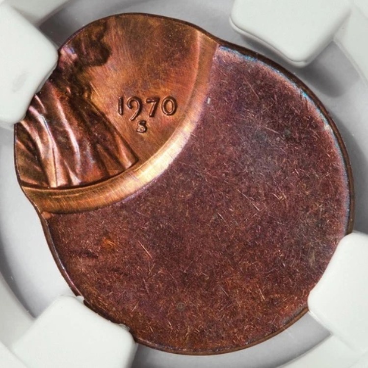 1970 S NGC MS65 RB 60%オフセンター リンカーンセント ミントエラー