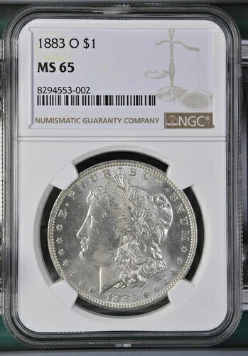 1883年 O モルガン銀貨 NGC MS-65 84,700円