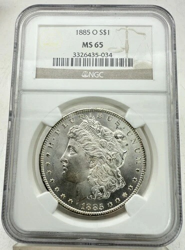 1885 O $1 MS 65 シルバー モルガン ダラー NGC 3326435-034