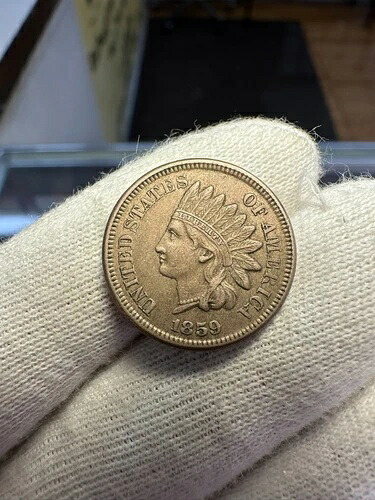 1859年インディアンヘッドセントXF+