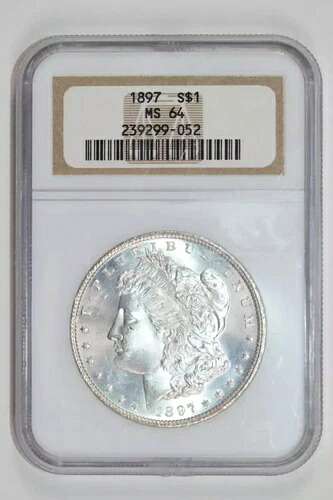 1897年 モルガン・ダラー NGC MS64