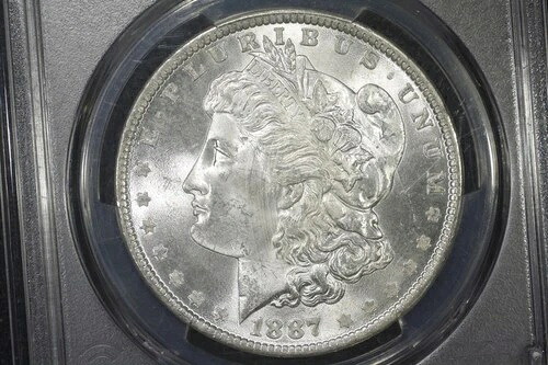 1887年モルガン・ダラー、PCGS MS-65